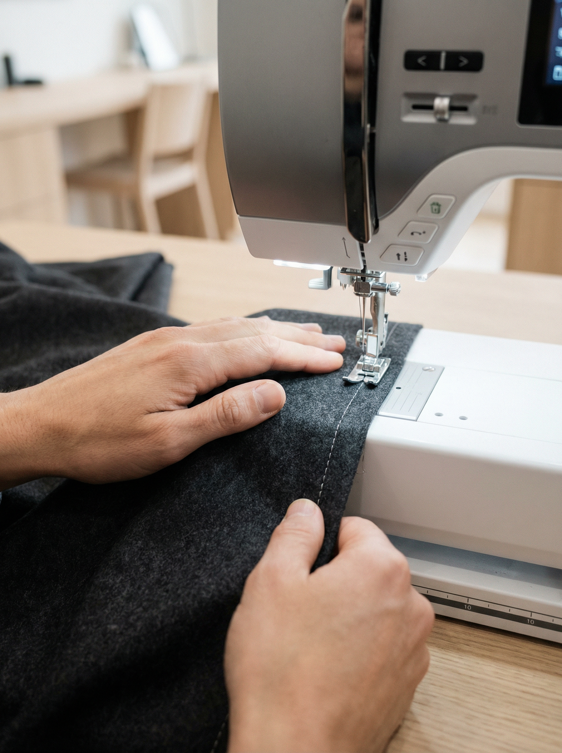 Рабочий процесс за швейной машиной